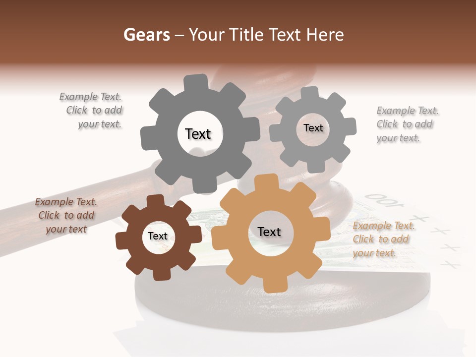Proceeding Law Wood PowerPoint Template