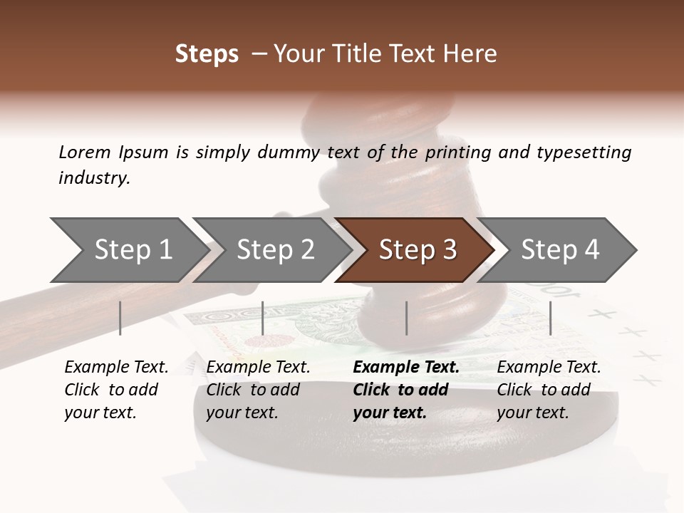 Proceeding Law Wood PowerPoint Template