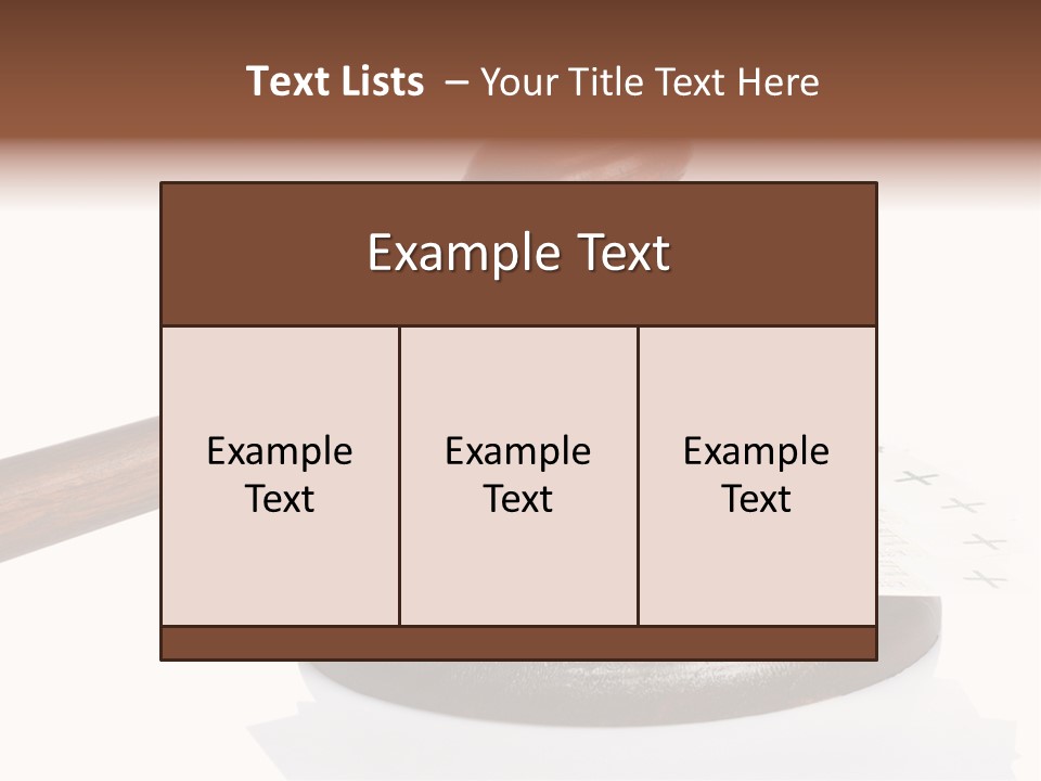 Proceeding Law Wood PowerPoint Template