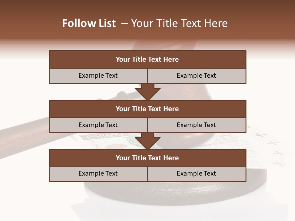 Proceeding Law Wood PowerPoint Template