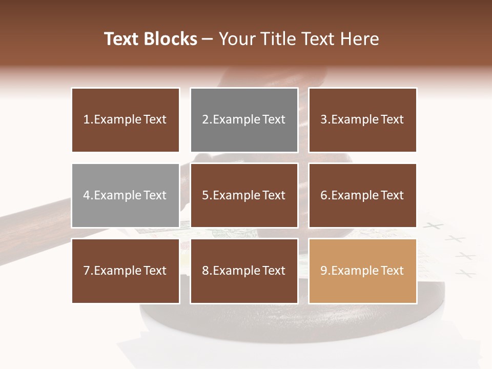 Proceeding Law Wood PowerPoint Template