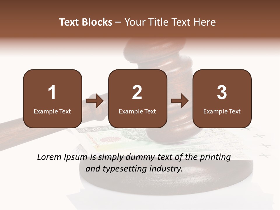 Proceeding Law Wood PowerPoint Template