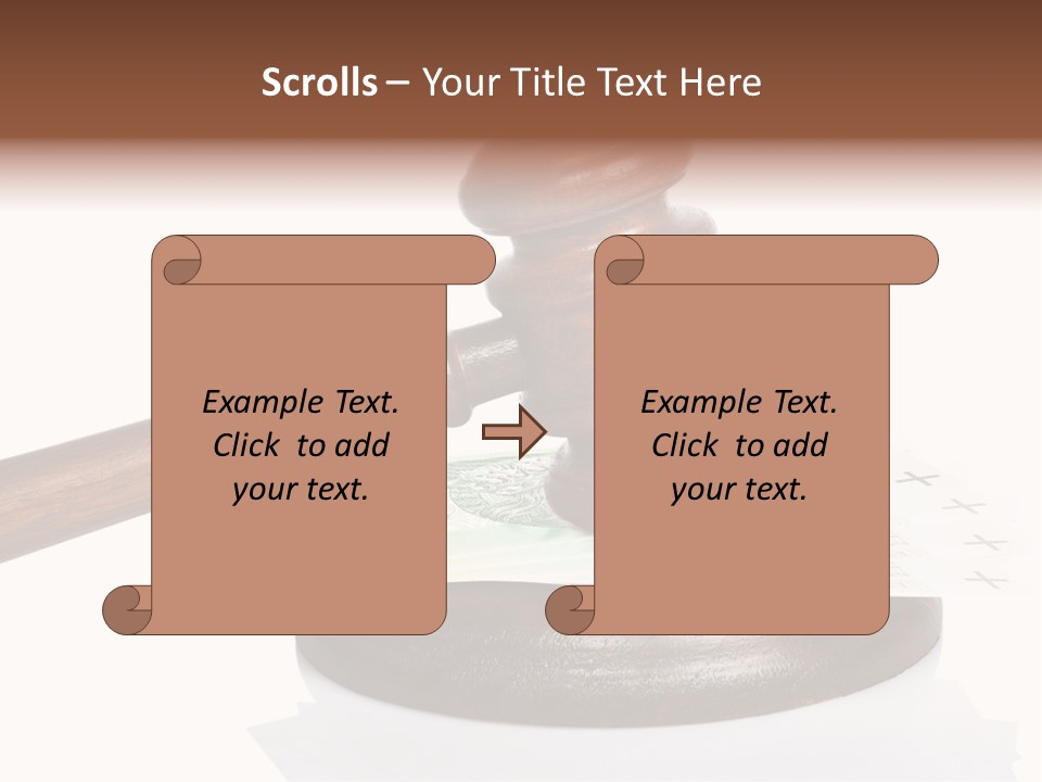 Proceeding Law Wood PowerPoint Template