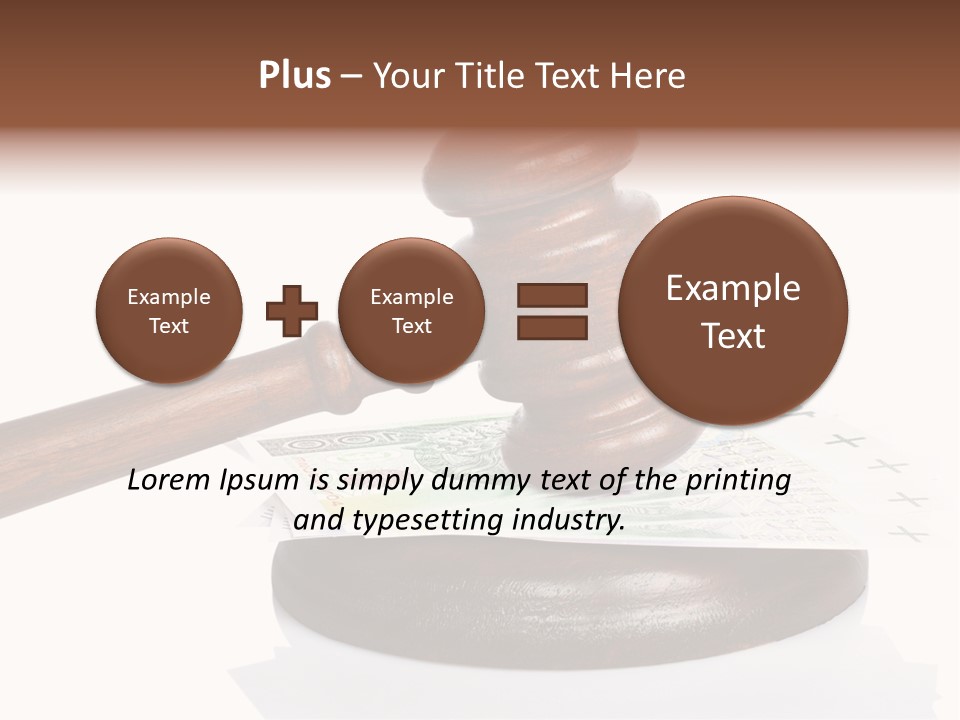Proceeding Law Wood PowerPoint Template