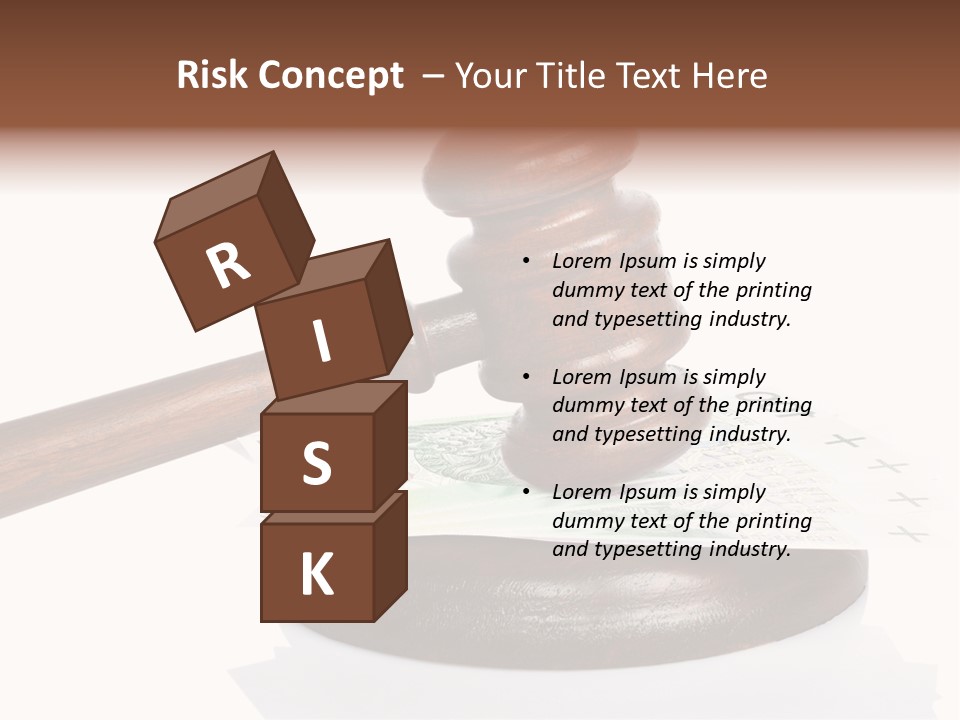 Proceeding Law Wood PowerPoint Template