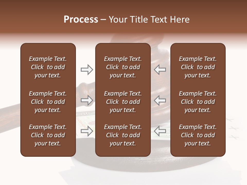 Proceeding Law Wood PowerPoint Template
