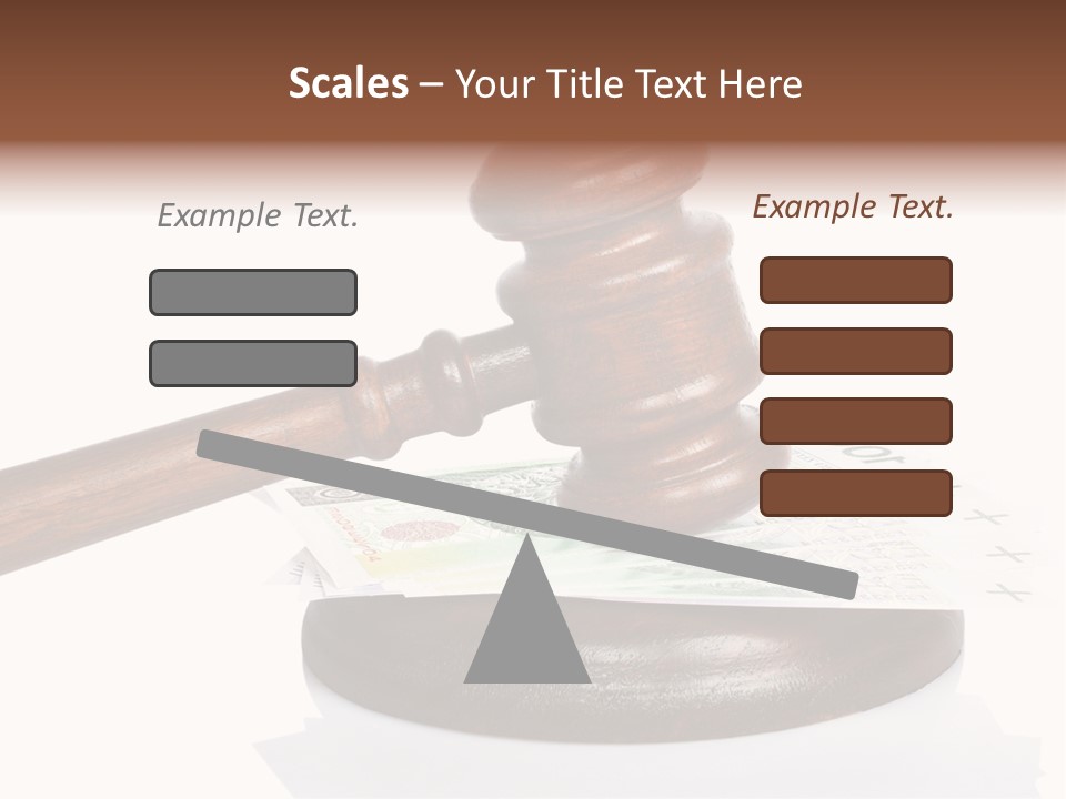 Proceeding Law Wood PowerPoint Template
