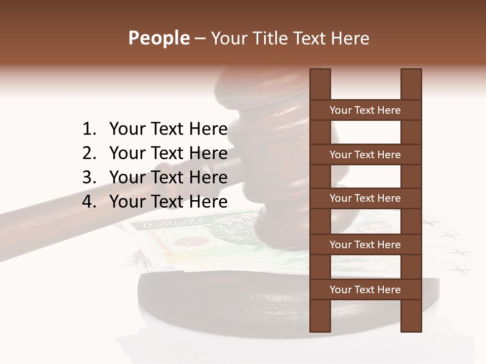Proceeding Law Wood PowerPoint Template