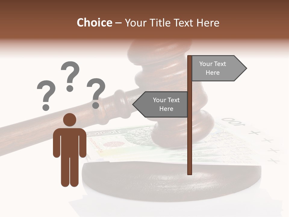 Proceeding Law Wood PowerPoint Template