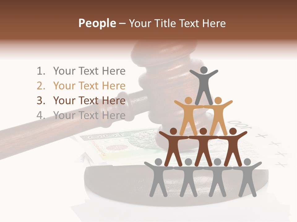 Proceeding Law Wood PowerPoint Template