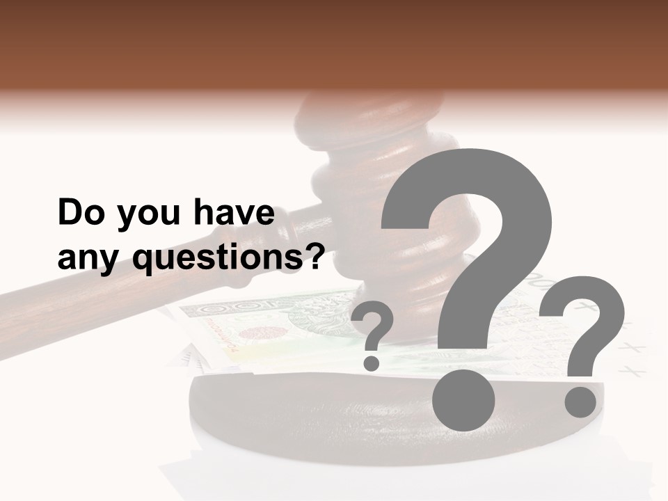 Proceeding Law Wood PowerPoint Template