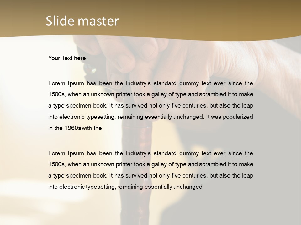 Disabled Selective Focus Wrinkled PowerPoint Template