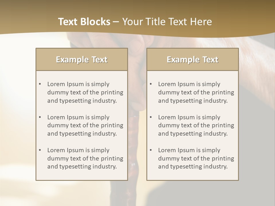 Disabled Selective Focus Wrinkled PowerPoint Template