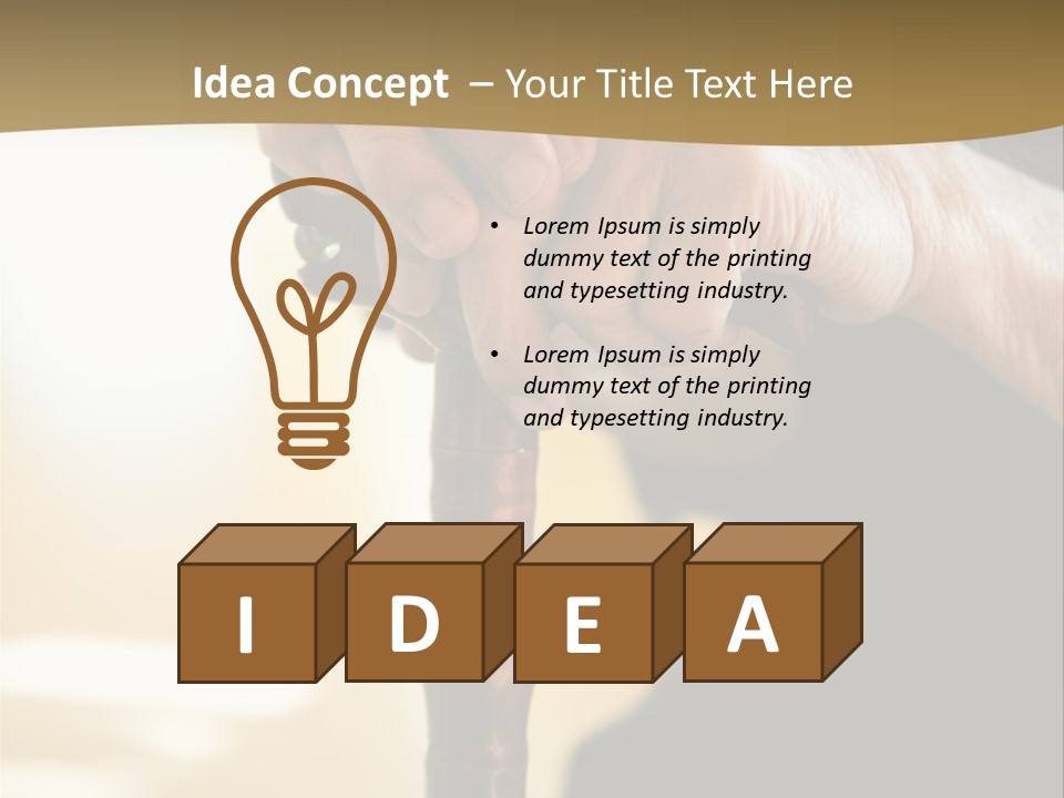 Disabled Selective Focus Wrinkled PowerPoint Template