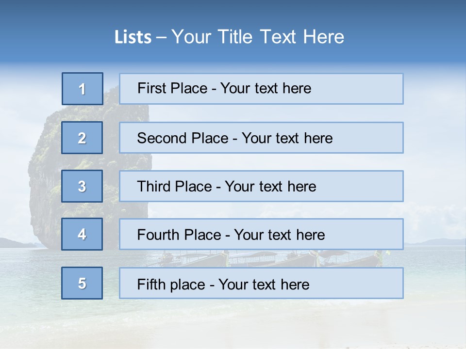 Holiday Concept Relaxation PowerPoint Template