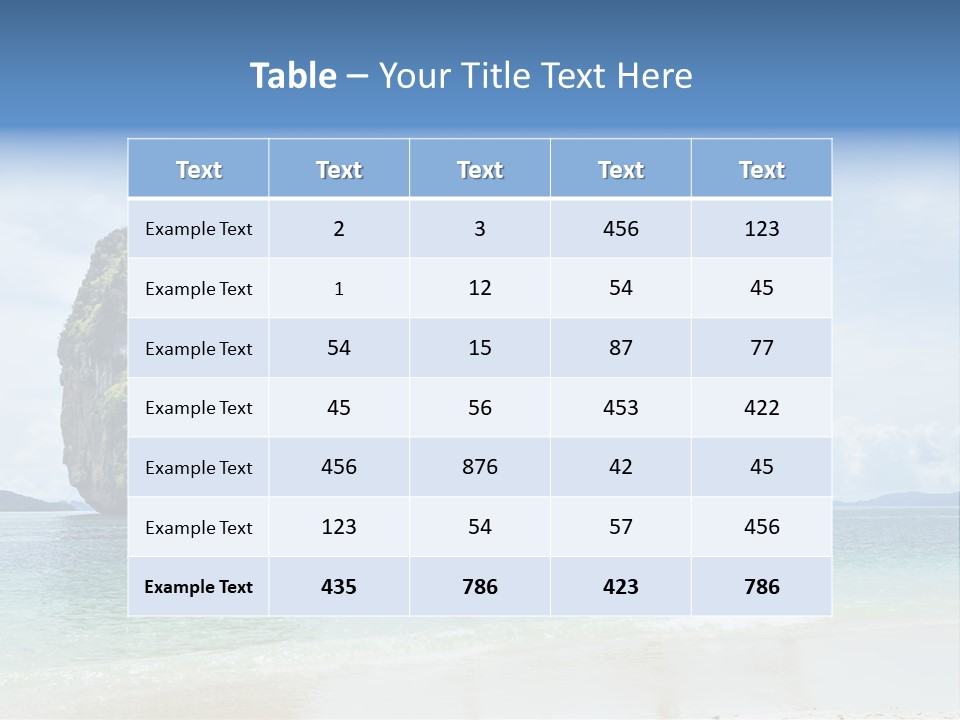 Holiday Concept Relaxation PowerPoint Template