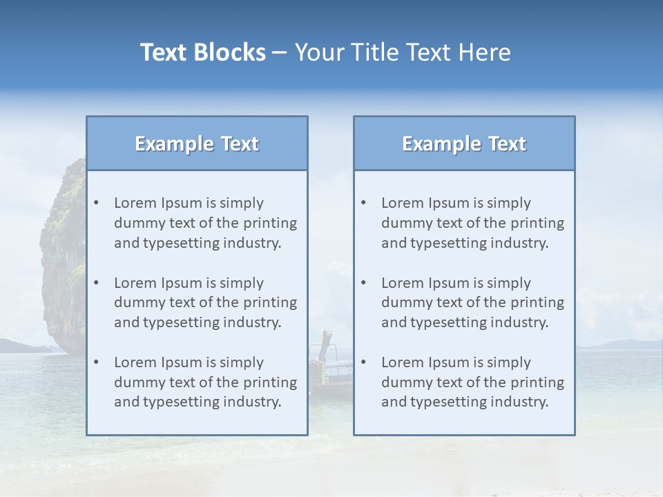 Holiday Concept Relaxation PowerPoint Template