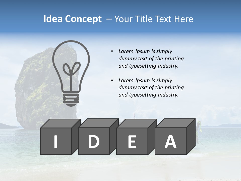 Holiday Concept Relaxation PowerPoint Template