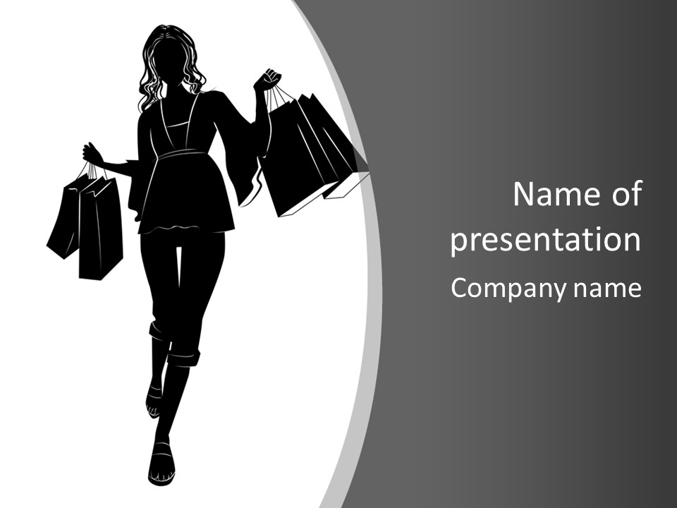 Lady Shadow Enjoy PowerPoint Template