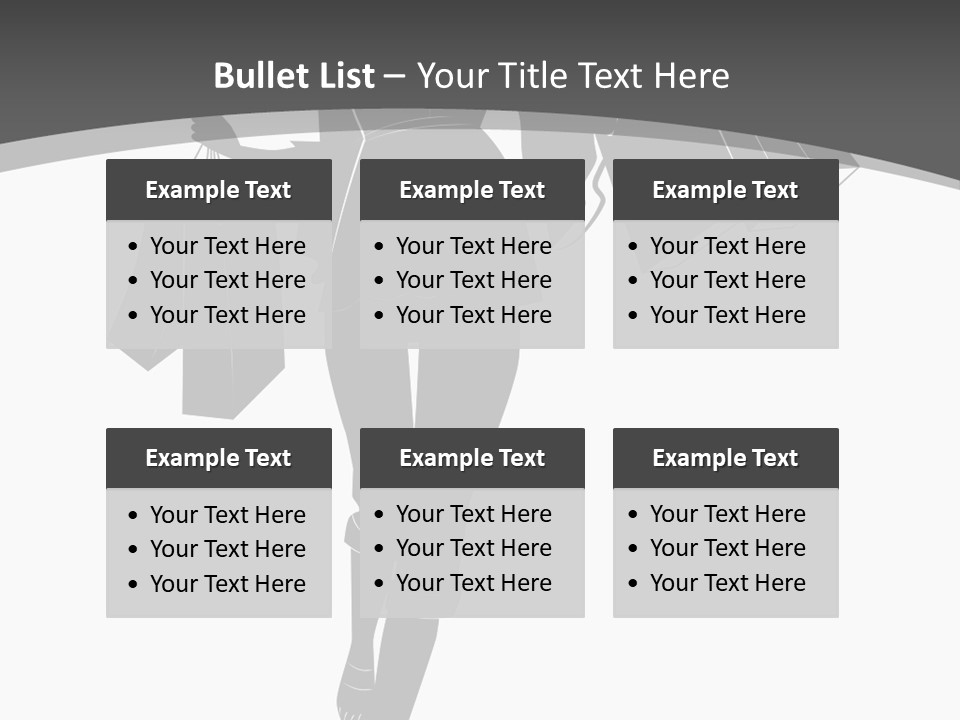 Lady Shadow Enjoy PowerPoint Template