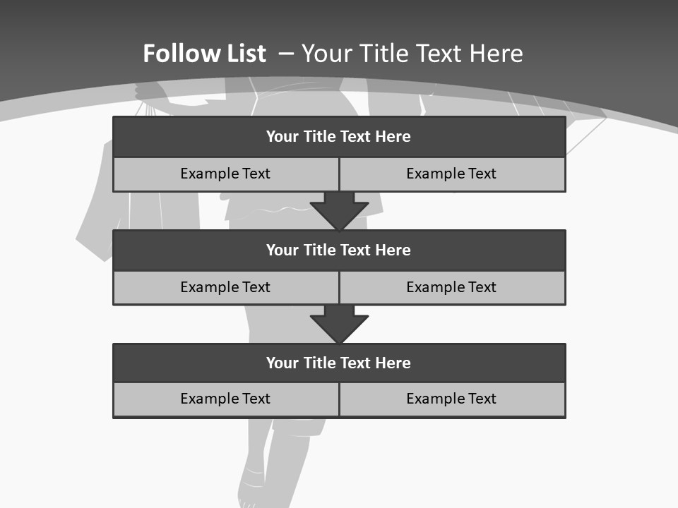Lady Shadow Enjoy PowerPoint Template