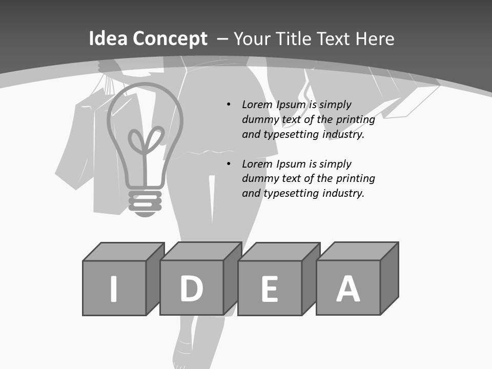 Lady Shadow Enjoy PowerPoint Template