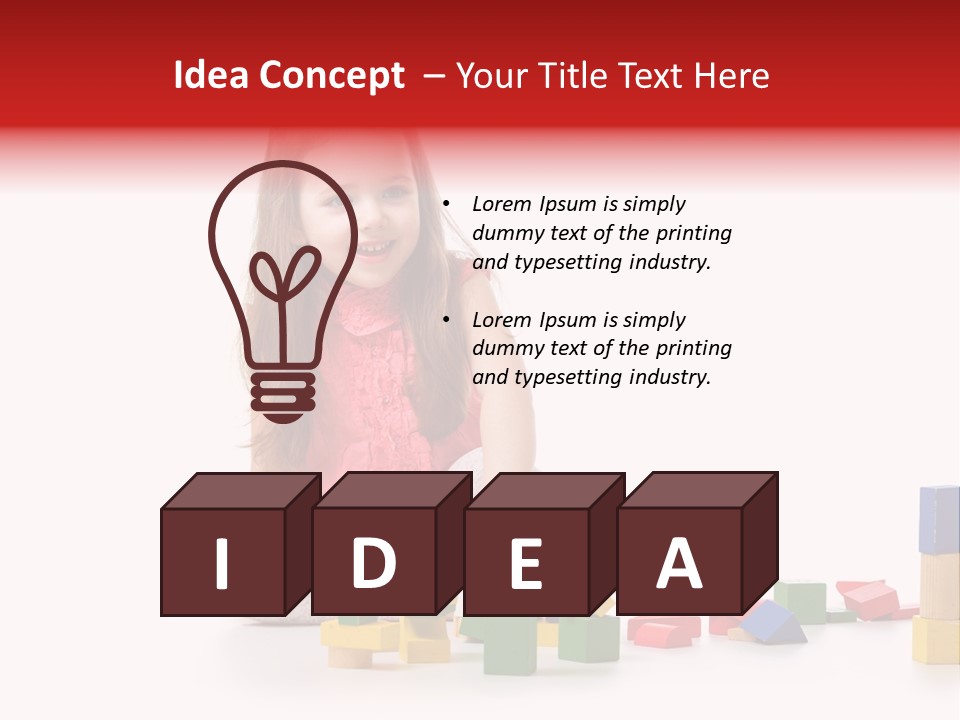 Creativity Cute Caucasian PowerPoint Template