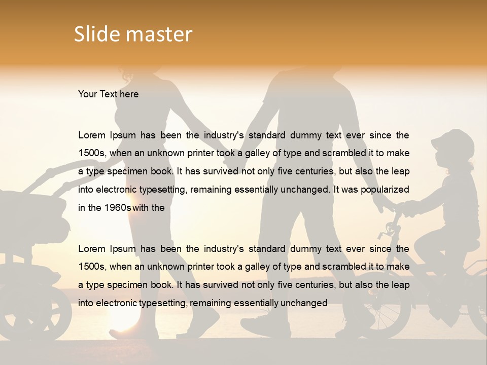Activity Stroller Figure PowerPoint Template