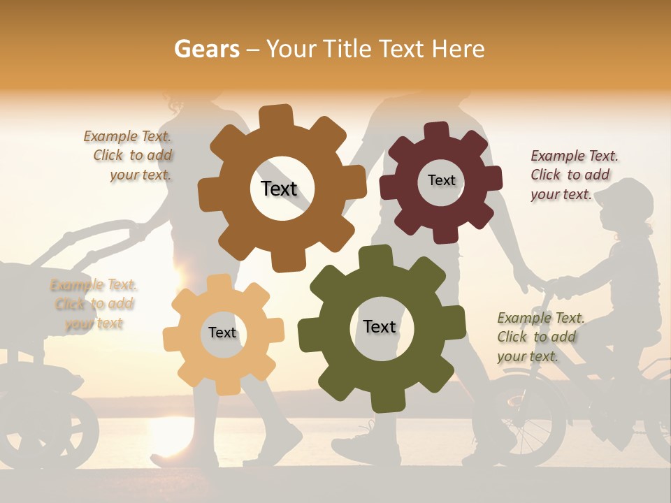 Activity Stroller Figure PowerPoint Template