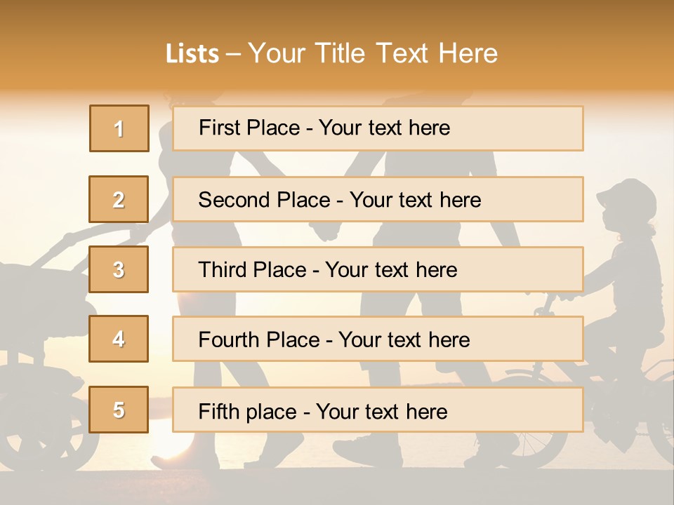 Activity Stroller Figure PowerPoint Template