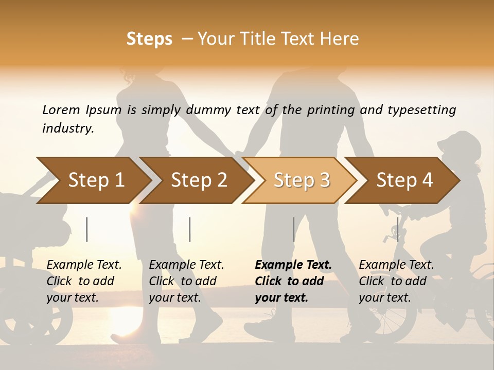 Activity Stroller Figure PowerPoint Template