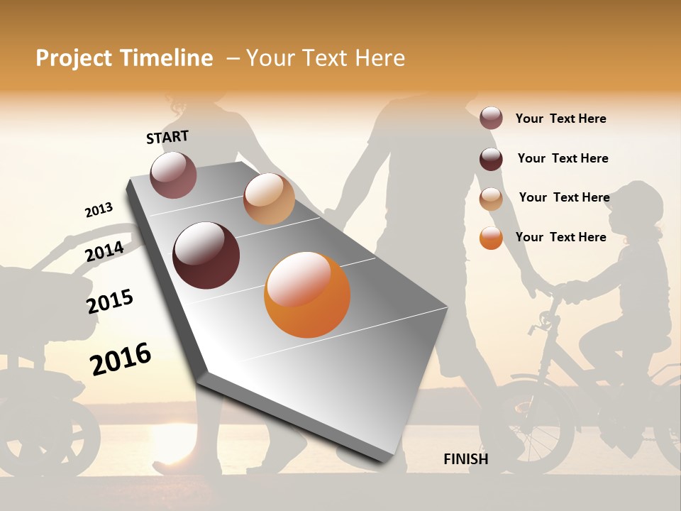 Activity Stroller Figure PowerPoint Template