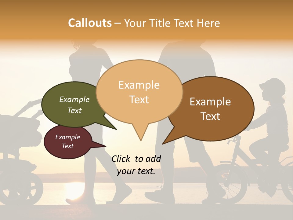 Activity Stroller Figure PowerPoint Template
