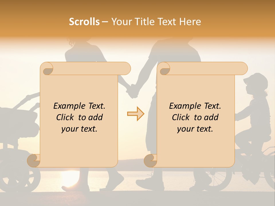 Activity Stroller Figure PowerPoint Template