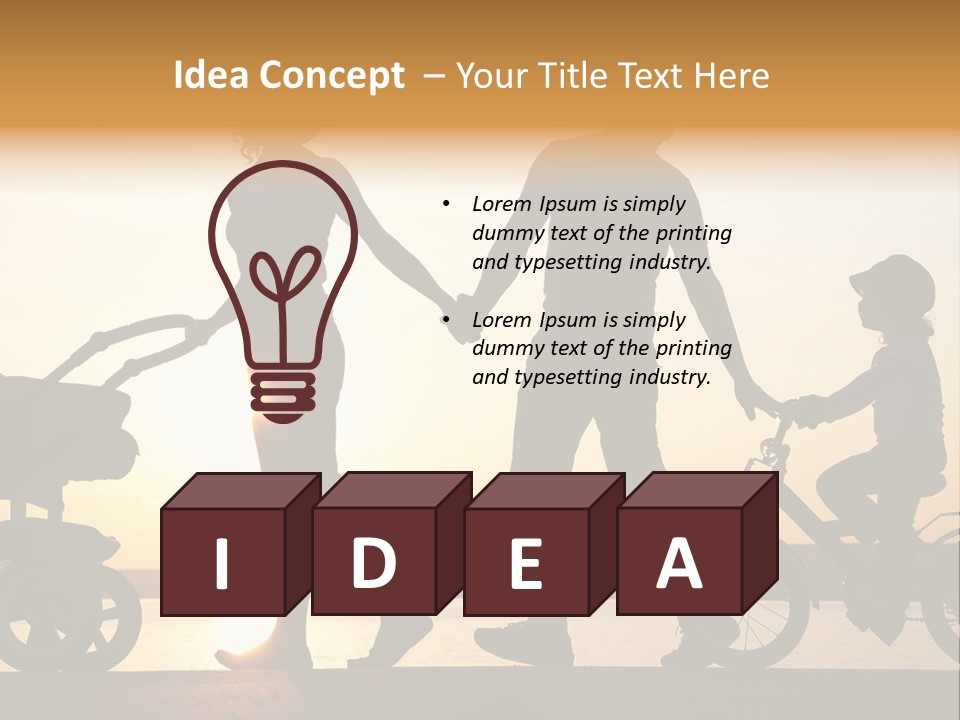 Activity Stroller Figure PowerPoint Template