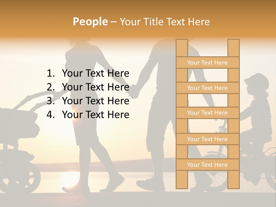 Activity Stroller Figure PowerPoint Template