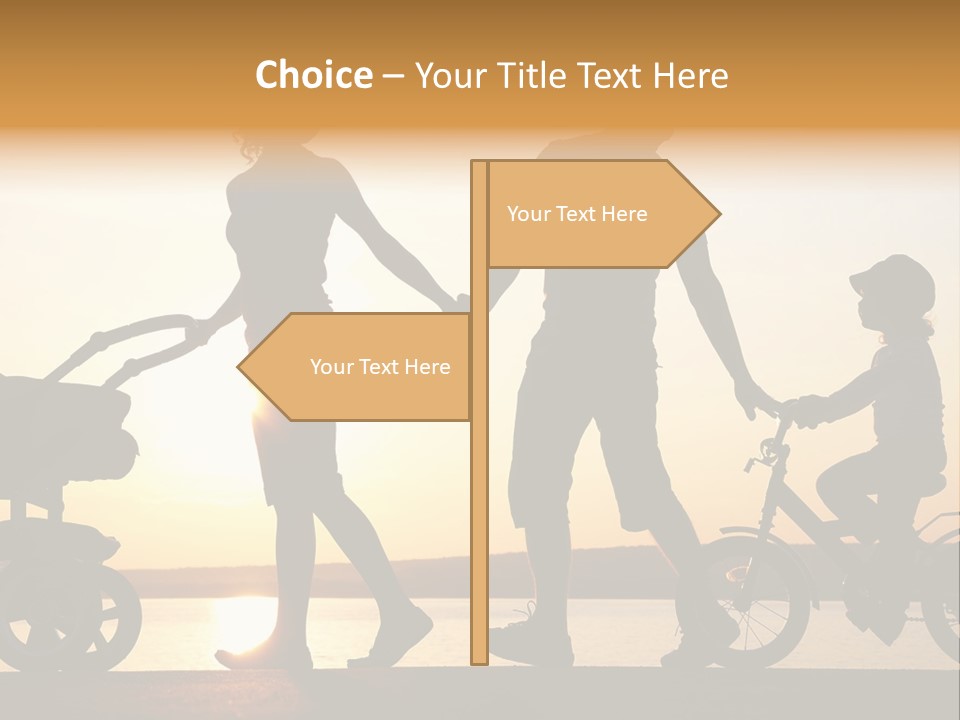 Activity Stroller Figure PowerPoint Template