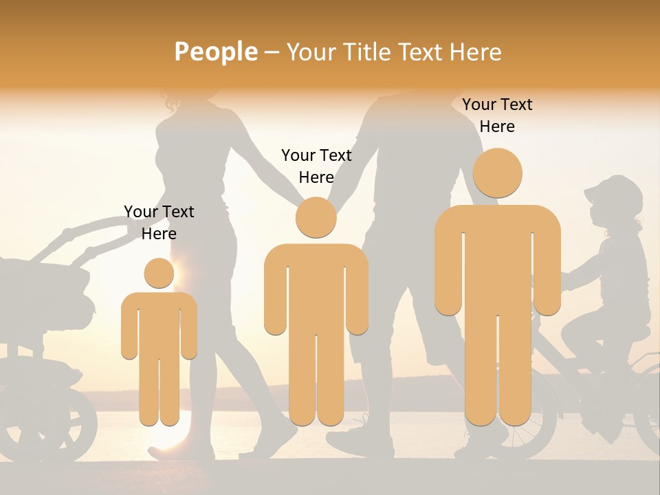 Activity Stroller Figure PowerPoint Template