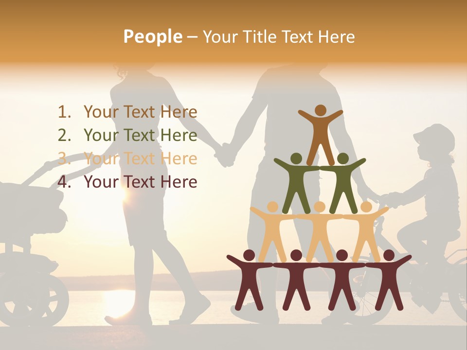 Activity Stroller Figure PowerPoint Template