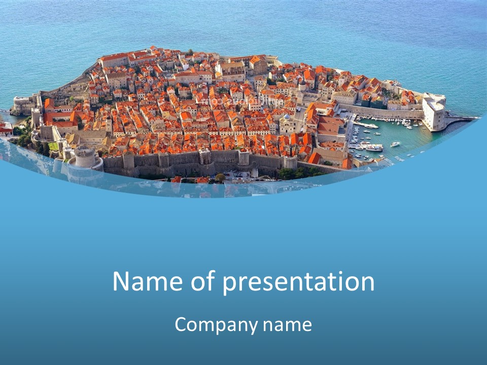 Ship Town Harbor PowerPoint Template