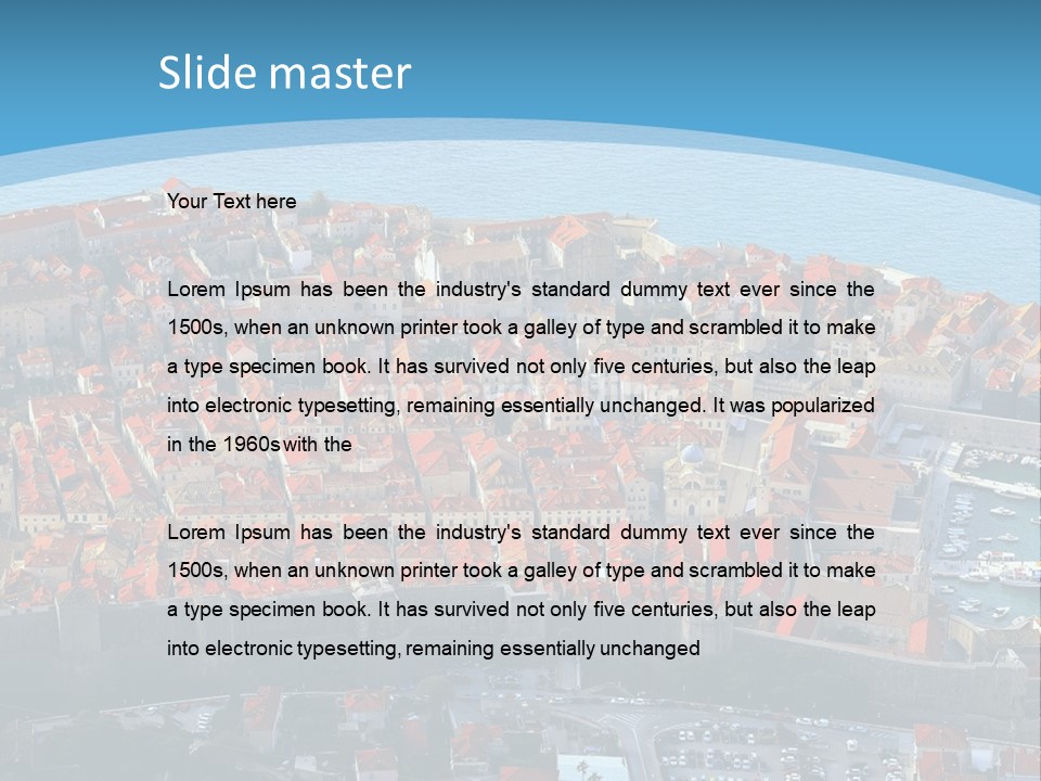 Ship Town Harbor PowerPoint Template