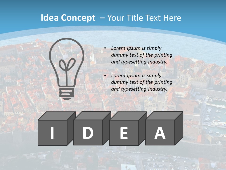 Ship Town Harbor PowerPoint Template