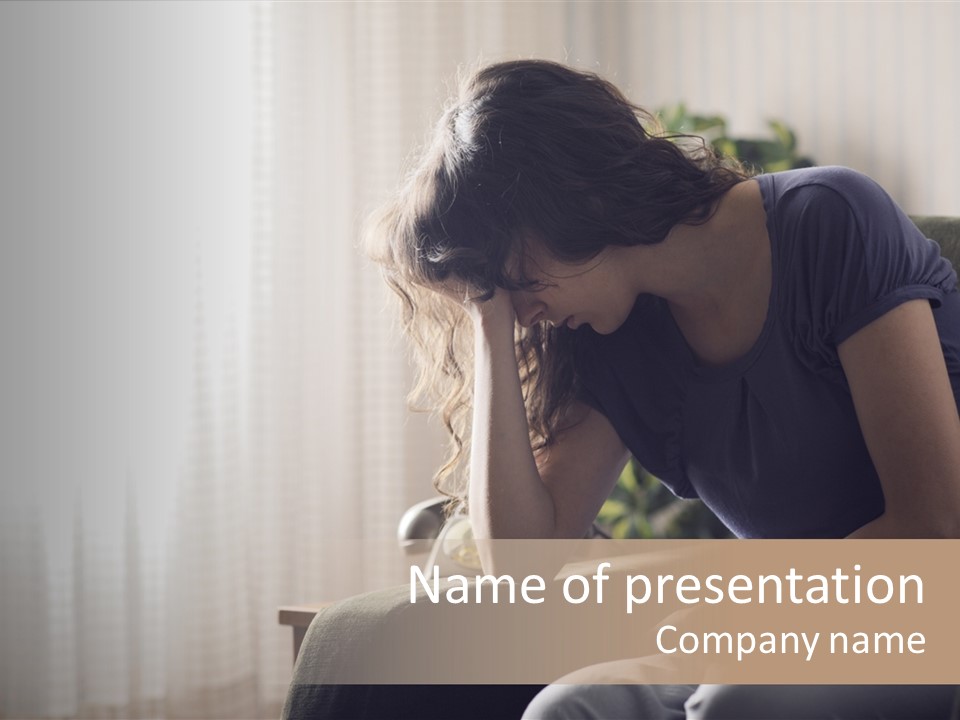 Indoors Displeased Distraught PowerPoint Template