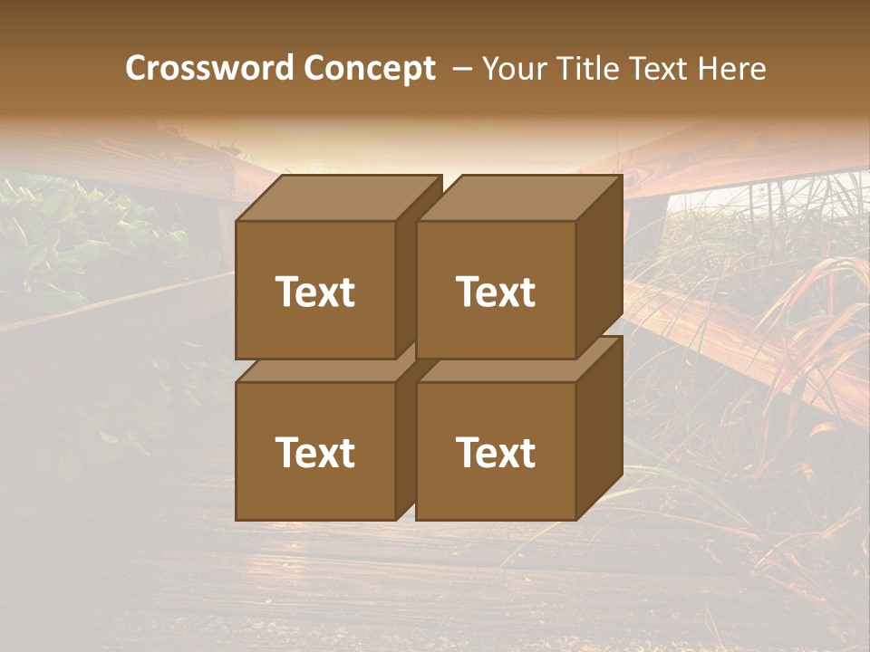 Seascape Walkway Resort PowerPoint Template