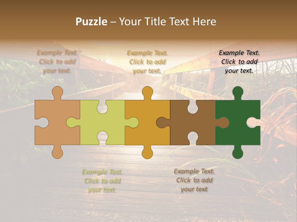 Seascape Walkway Resort PowerPoint Template