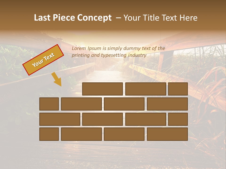 Seascape Walkway Resort PowerPoint Template