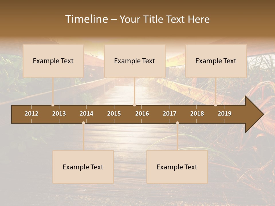 Seascape Walkway Resort PowerPoint Template