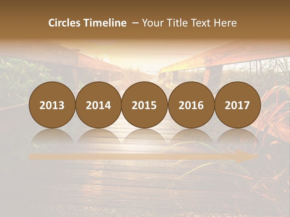 Seascape Walkway Resort PowerPoint Template