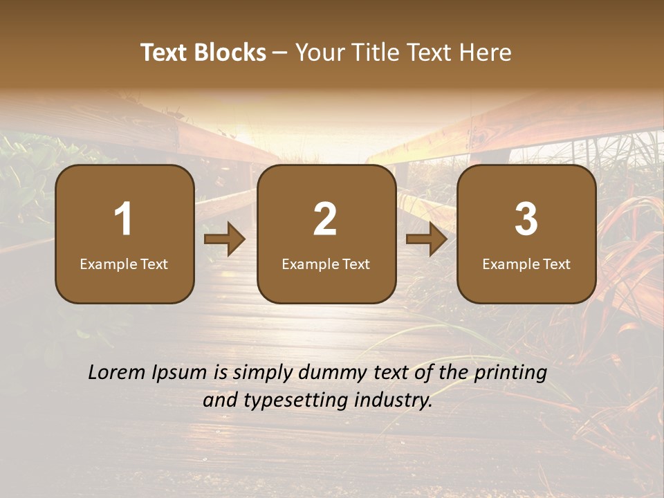 Seascape Walkway Resort PowerPoint Template