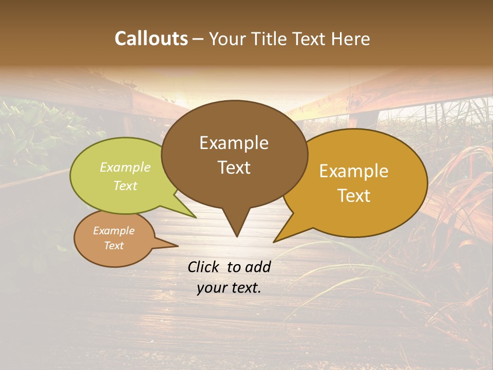 Seascape Walkway Resort PowerPoint Template